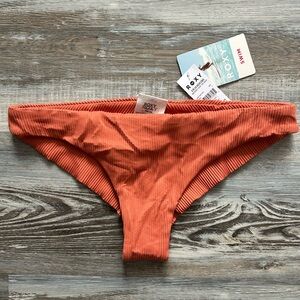 Roxy ribbed orange bikini bottoms